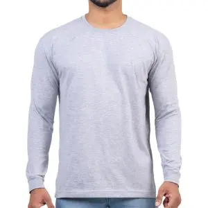 Grey Marl Men's Long Sleeve T Shirt