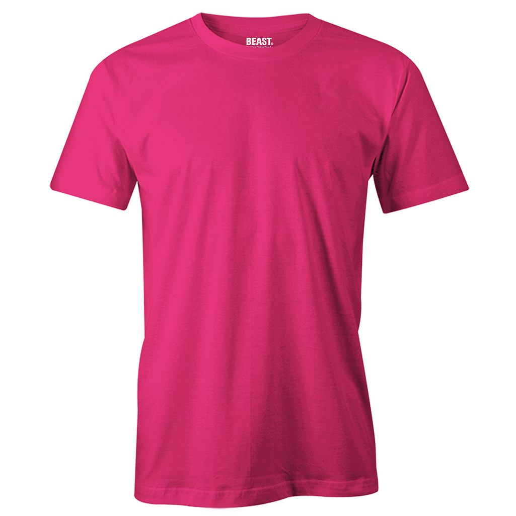 Hot Pink Men's Crew Neck T Shirt  Premium Menswear at Best Value Prices