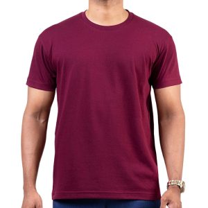 Maroon Men's Crew Neck T Shirt