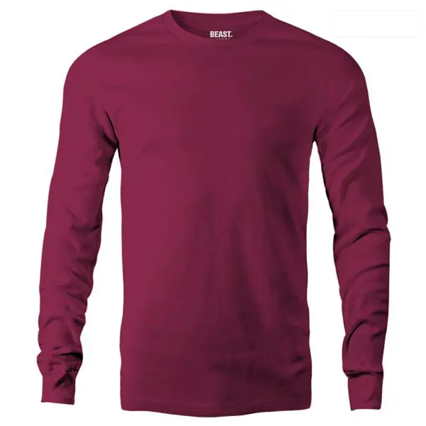 Maroon-Long-Sleeve-T-Shirt