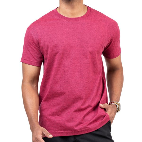 Raspberry-Red-Crew-Neck-T-Shirt