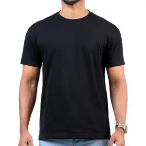 Raven Black Men's Crew Neck T Shirt