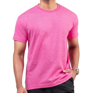 Men’s Bubblegum Pink Crew Neck T-Shirt in Sri Lanka – Casual Wear for Everyday Style