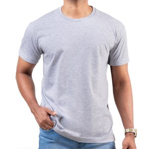 Men’s Grey Marl Crew Neck T-Shirt in Sri Lanka – Casual Wear for Everyday Style