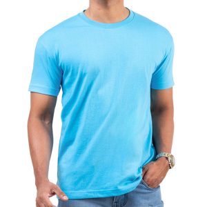 Men’s Ice Blue Crew Neck T-Shirt in Sri Lanka – Casual Wear for Everyday Style