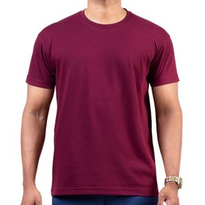 Men’s Maroon Crew Neck T-Shirt in Sri Lanka – Casual Wear for Everyday Style