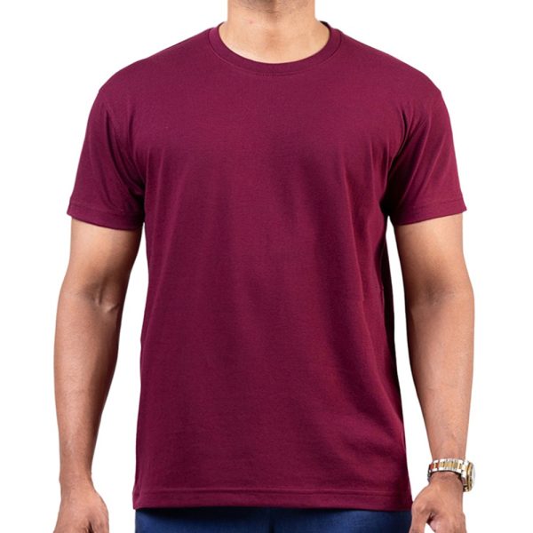 Maroon Men’s Crew Neck T-Shirt – Casual Everyday Wear – T-Shirt Republic Sri Lanka