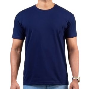 Men’s Navy Blue Crew Neck T-Shirt in Sri Lanka – Casual Wear for Everyday Style