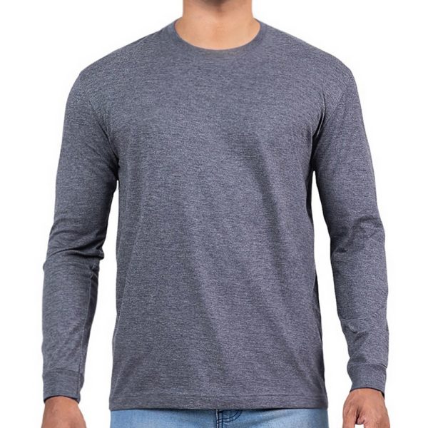 Men’s Charcoal Grey Long Sleeve T-Shirt in Sri Lanka – Casual Wear for Everyday Style