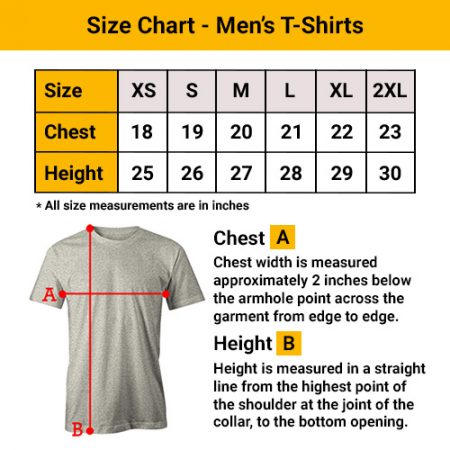 t shirt inches size