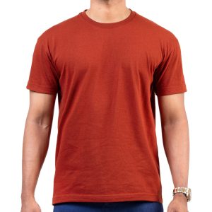 Brick Orange Men's Crew Neck T Shirt