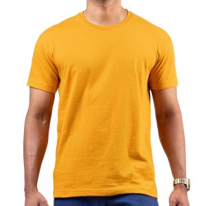 Mustard-Crew-Neck-T-Shirt
