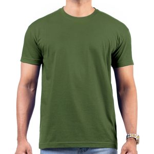 Men’s Army Green Crew Neck T-Shirt in Sri Lanka – Casual Wear for Everyday Style