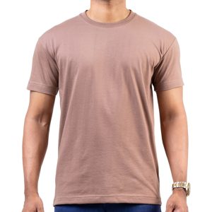 Safari-Brown-Crew-Neck-T-Shirt