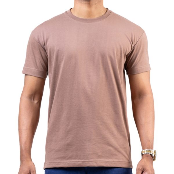 Safari-Brown-Crew-Neck-T-Shirt