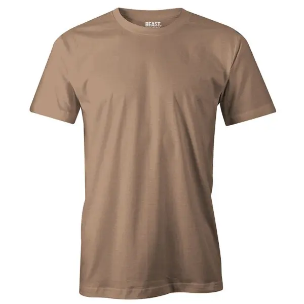 Safari Brown Men's Crew Neck T-Shirt