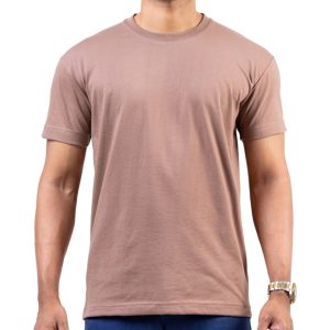 Men’s Safari Brown Crew Neck T-Shirt in Sri Lanka – Casual Wear for Everyday Style