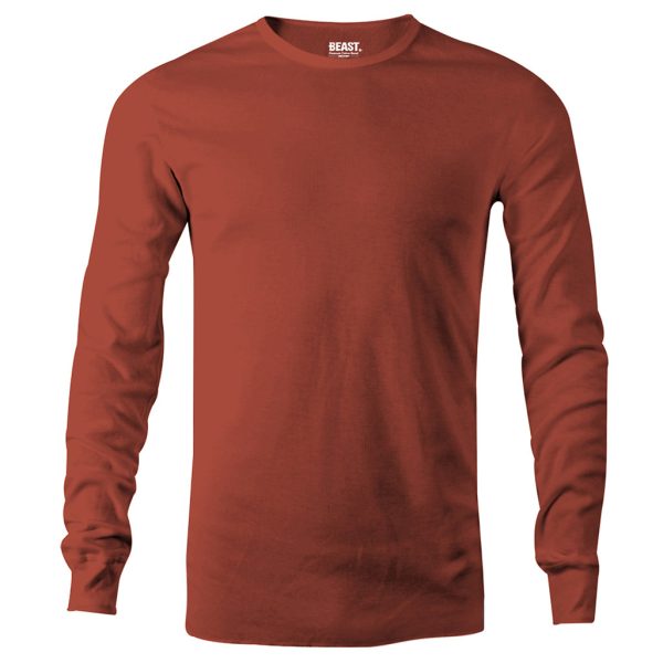 Brick Orange Long Sleeve T-Shirt