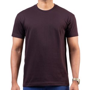 Chocolate Brown Men's Crew Neck T Shirt