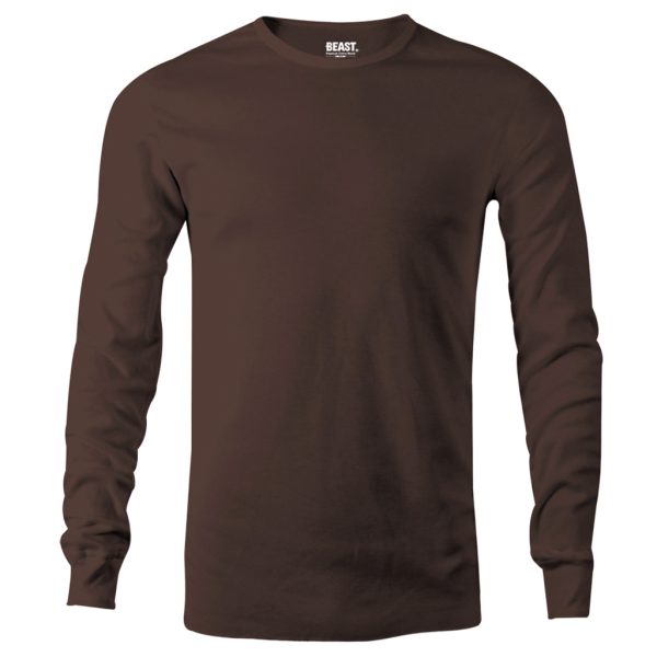 Chocolate Brown Men's Long Sleeve T-Shirt