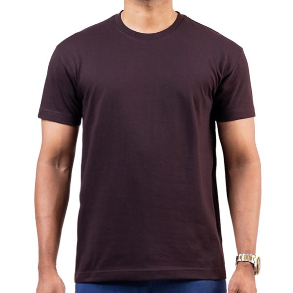Men’s Chocolate Brown Crew Neck T-Shirt in Sri Lanka – Casual Wear for Everyday Style