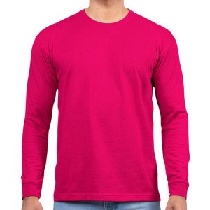 Men’s Hot Pink Long Sleeve T-Shirt in Sri Lanka – Casual Wear for Everyday Style