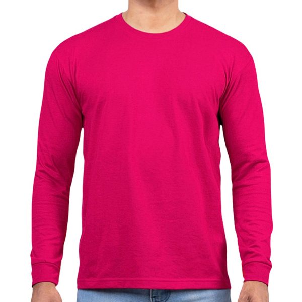 Men’s Hot Pink Long Sleeve T-Shirt in Sri Lanka – Casual Wear for Everyday Style