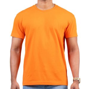 Blaze Orange Men's Crew Neck T Shirt
