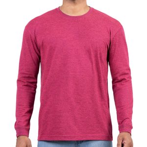 Men’s Raspberry Red Long Sleeve T-Shirt in Sri Lanka – Casual Wear for Everyday Style