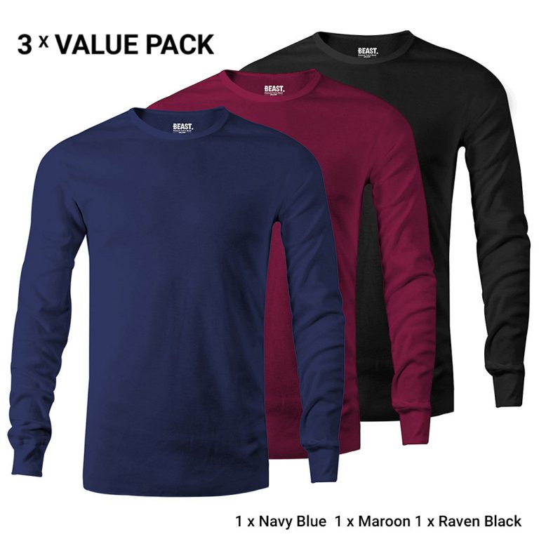 Men's Long Sleeve T Shirts Bundle Pack 0021 | Premium Menswear at Best ...