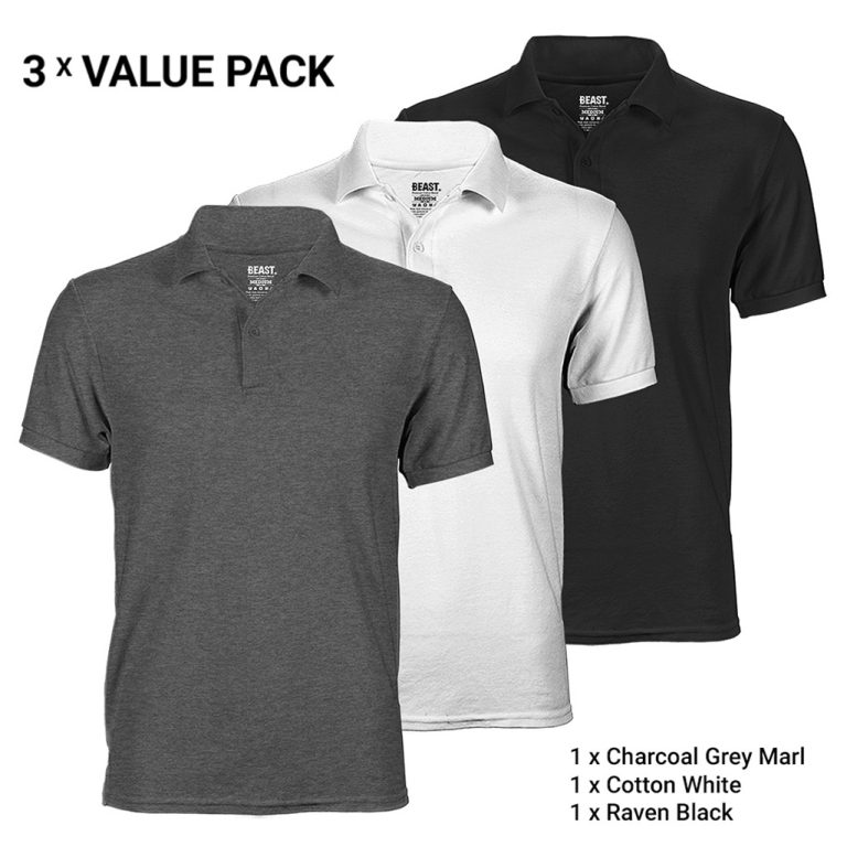 Men's Polo T Shirts Bundle Pack 0075 Premium Menswear at Best Value
