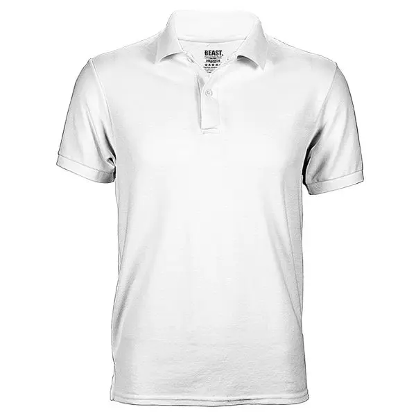 Cotton White Men's Polo T-Shirt
