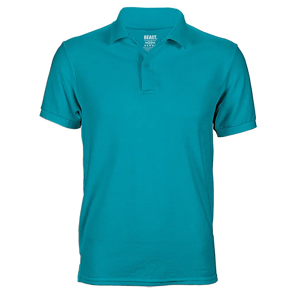 Teal Blue Mens Polo T Shirt 
