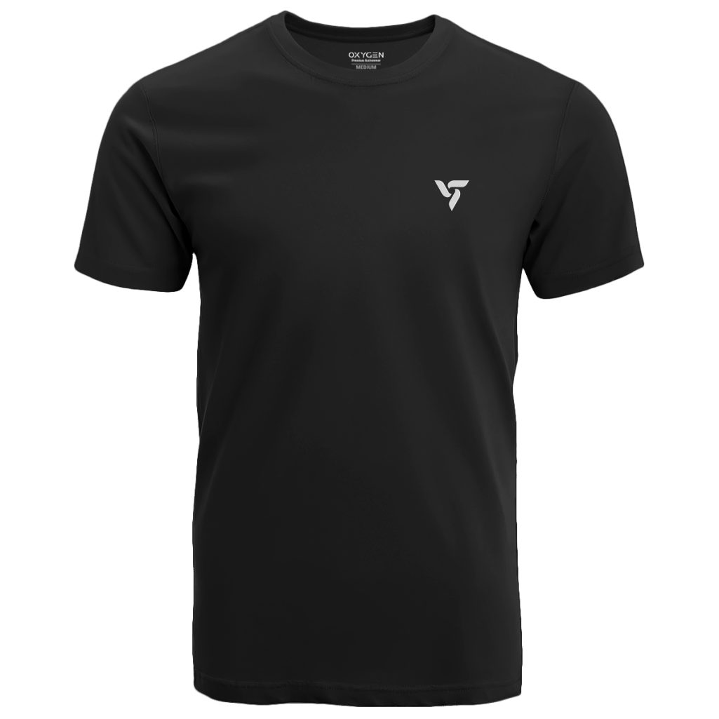 Jet Black Sports TShirt Men's Activewear & Sportswear