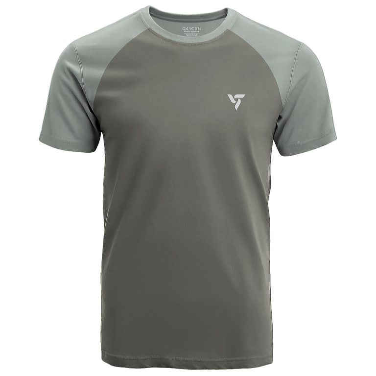 Steel Grey & Cloud Grey Sports T-Shirt | Men's Activewear & Sportswear