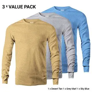 Men's Long Sleeve T Shirts Bundle Pack 0029