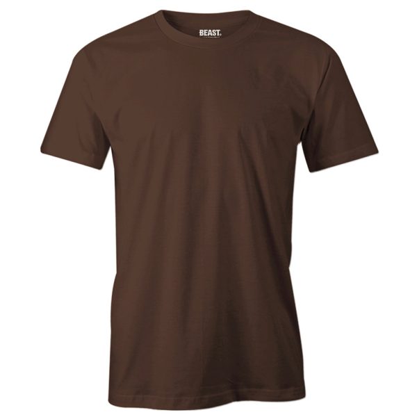 Chocolate-Brown-Crew-Neck-T-Shirt