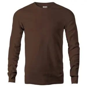 Chocolate Brown Men's Long Sleeve T Shirt
