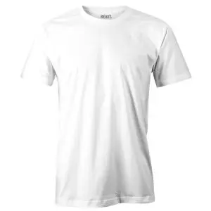 Cotton White Men's Crew Neck T Shirt