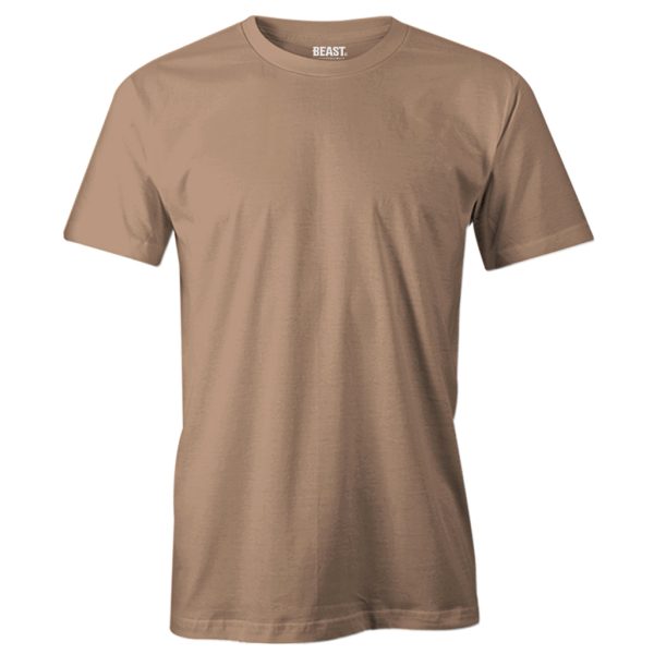 Safari-Brown-Crew-Neck-T-Shirt