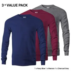 Men's Long Sleeve T Shirts Bundle Pack 0030