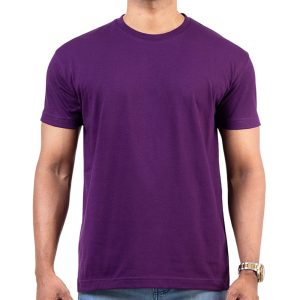 Purple Men's Crew Neck T Shirt