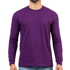 Purple Men's Long Sleeve T Shirt