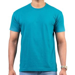 Men’s Teal Blue Crew Neck T-Shirt in Sri Lanka – Casual Wear for Everyday Style