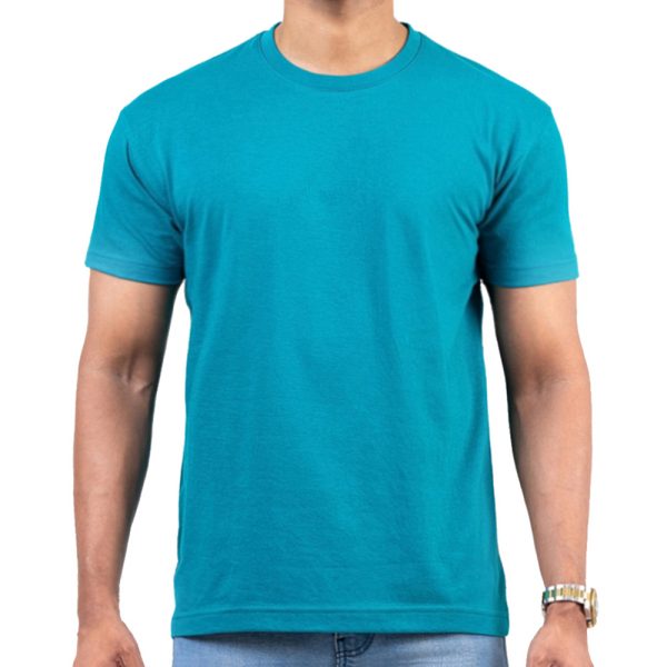 Teal Blue Men’s Crew Neck T-Shirt – Casual Everyday Wear – T-Shirt Republic Sri Lanka