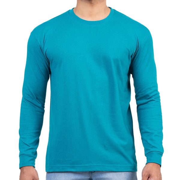 Teal Blue Men’s Long Sleeve T-Shirt – Casual Everyday Wear – T-Shirt Republic Sri Lanka