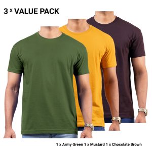 Crew Neck T-Shirts Bundle Pack 0055