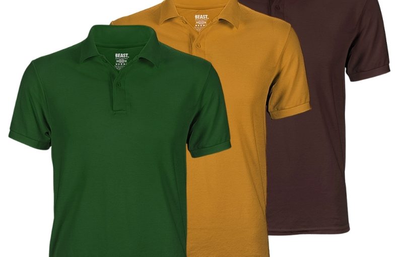3-Pack Polo T-Shirts for Men – Forest Green, Cinnamon Brown, Coffee Brown – T-Shirt Republic Sri Lanka
