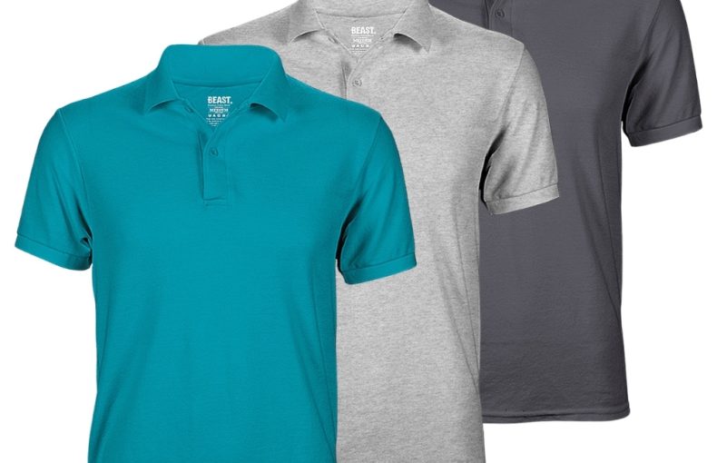 3-Pack Polo T-Shirts for Men – Teal Blue, Grey Marl, Gunmetal Grey – T-Shirt Republic Sri Lanka