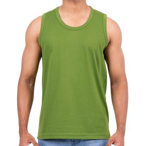 Avocado Green Casual Tank Top